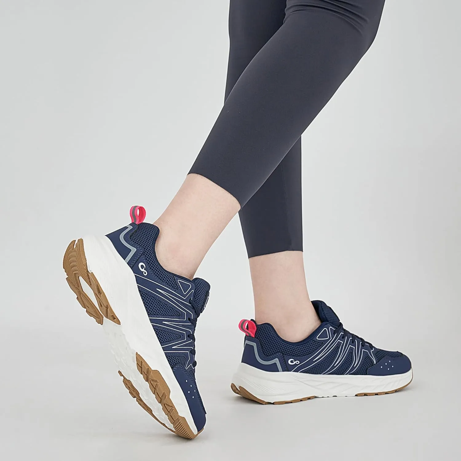 Ablanczoom Womens Sneakers Walking Shoes: Comfortable Breathable Cushion Athletic Running Tennis Shoes for Workout Gym Training