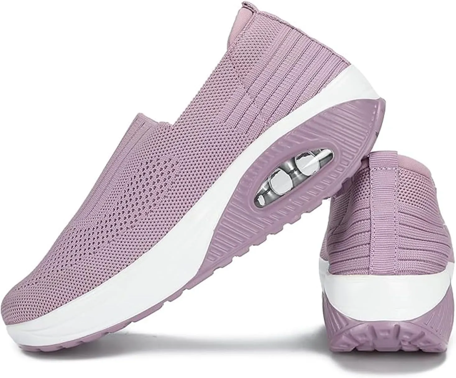 Aceptolcom Women's Nursing Shoes Air Cushion Nurse Shoes Orthopedic Diabetic Wedge Sneakers Rocker Walking Shoes Platform Wedge Sneakers