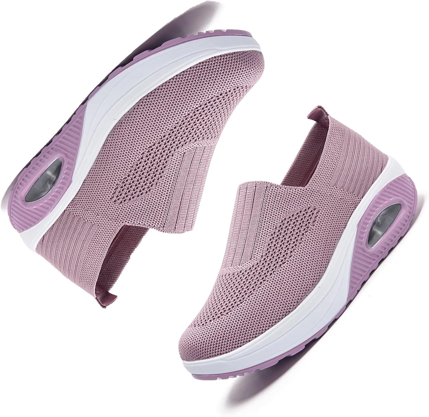 Aceptolcom Women's Nursing Shoes Air Cushion Nurse Shoes Orthopedic Diabetic Wedge Sneakers Rocker Walking Shoes Platform Wedge Sneakers