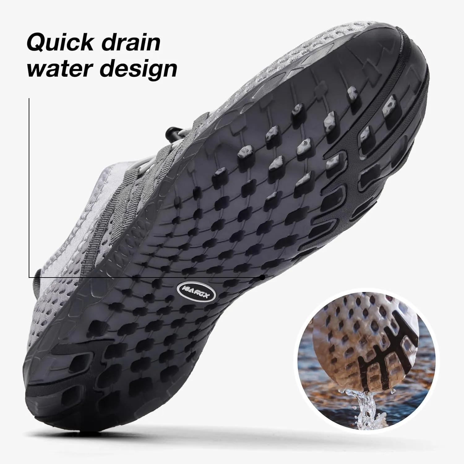 ALEADER Men's Quick Drying Aqua Water Shoes