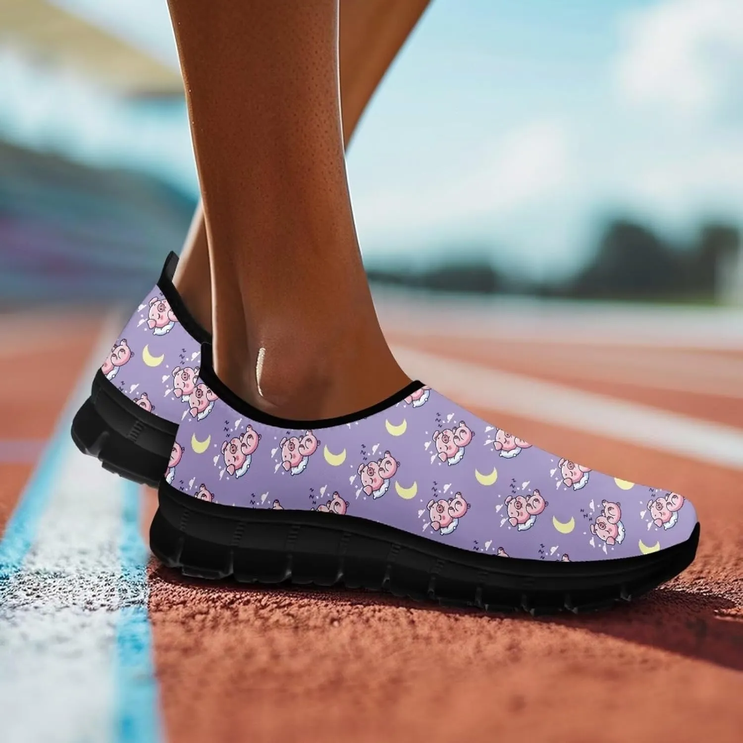 Animals Sneakers for Women Casual Low Top Cozy Slip On Sneakers Non-Slip Lightweight Athletic Walking Shoes for Teen Girls US 5.5-11.5