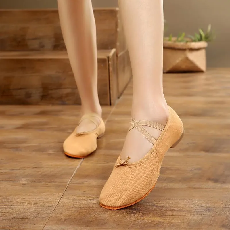 AOQUNFS Women's Professional Latin Ballroom Dance Shoes Closed Toe Practice Teaching Shoes for Salsa, Waltz