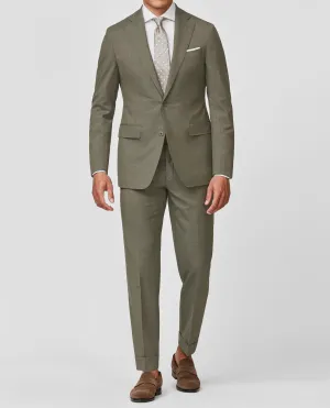Barberis Canonico Taupe S110 Doppio Ritorto Plain Tropical Weave Merino Wool