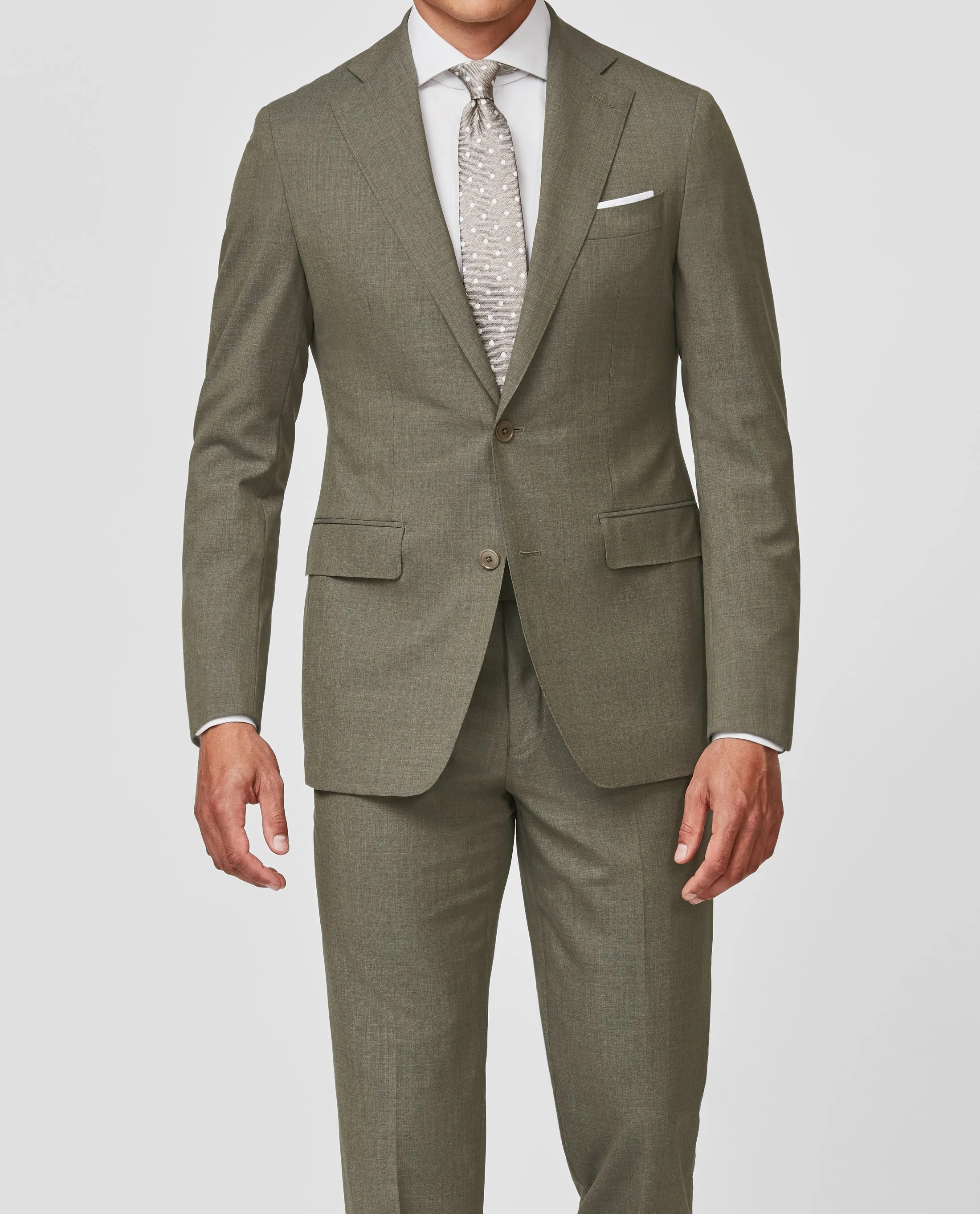 Barberis Canonico Taupe S110 Doppio Ritorto Plain Tropical Weave Merino Wool