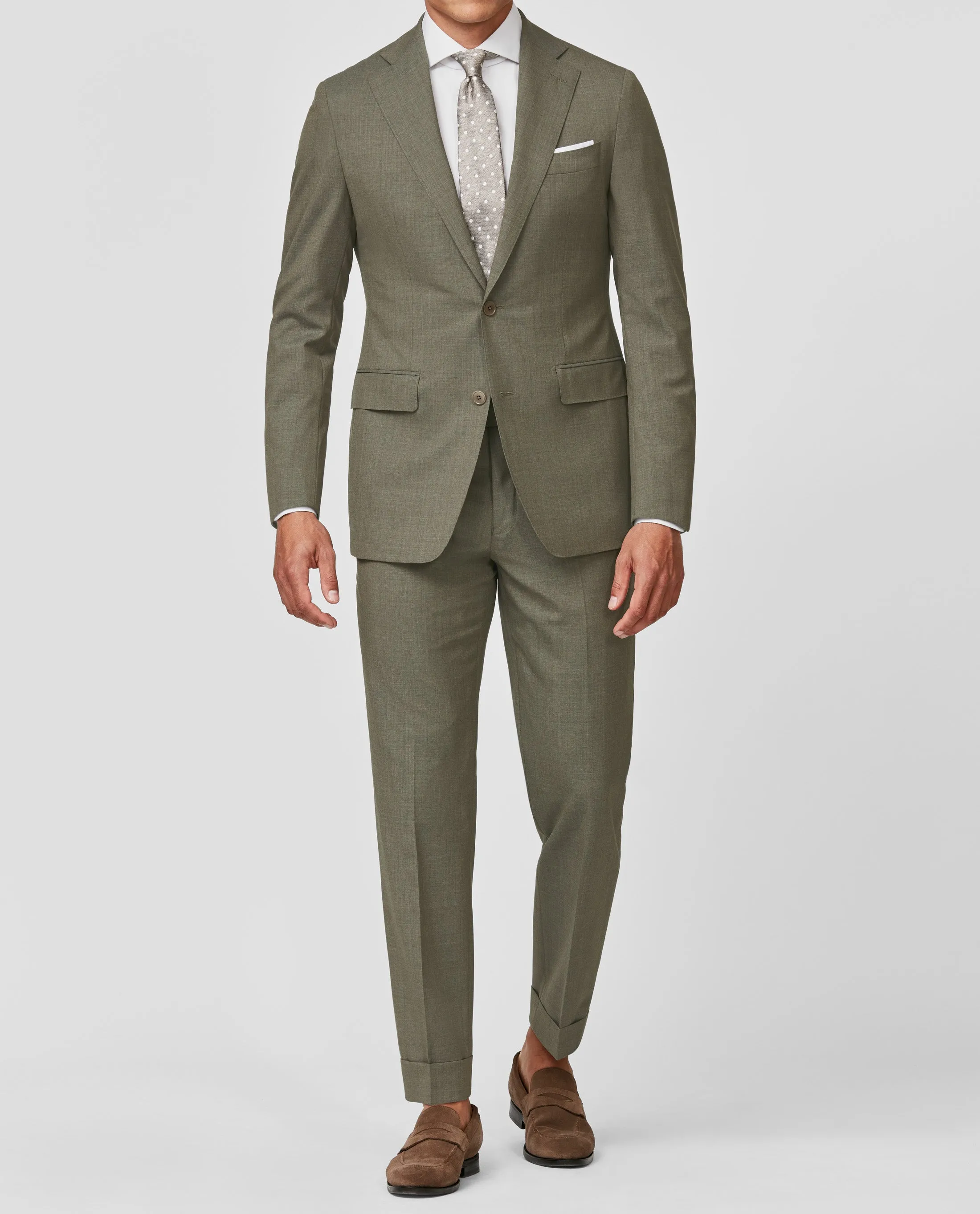 Barberis Canonico Taupe S110 Doppio Ritorto Plain Tropical Weave Merino Wool