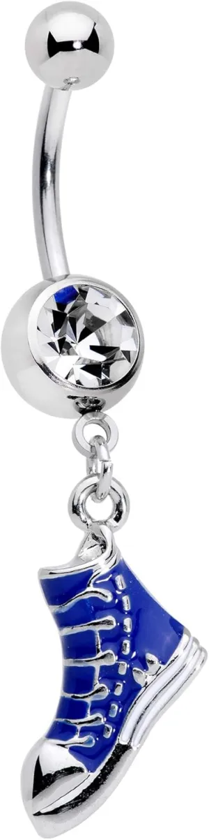 Body Candy Womens 14G 316L Steel Navel Ring Piercing Color High Top Sneaker Dangle Belly Button Ring