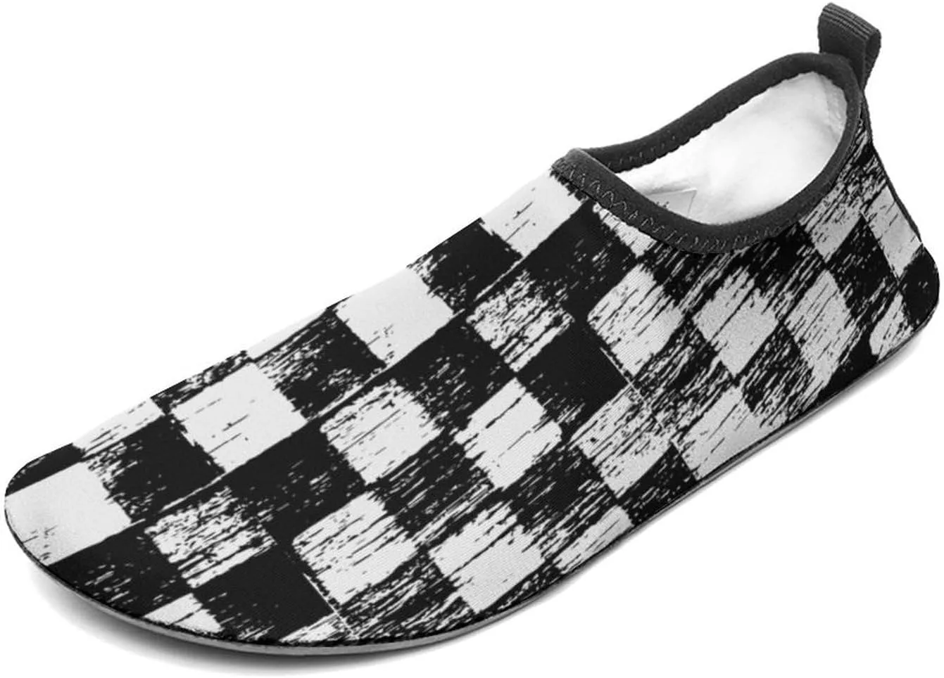 Checkerboard Retro Pattern Water Shoes Mans Women Non Slip Water Shoes Quick Dry Barefoot Aqua Socks River Shoes Ou
