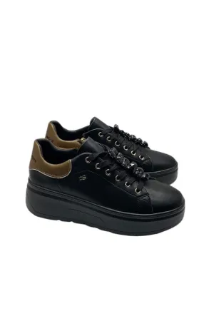 DONNA SERINA Lace up flatform trainer