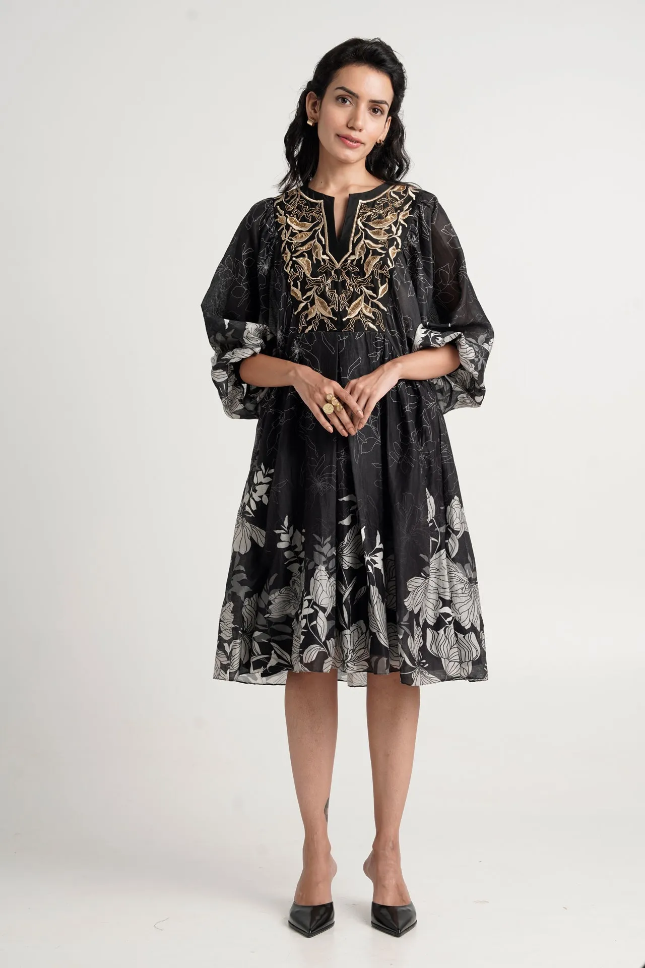 Harper - Evening Shimmer Knee Length Dress