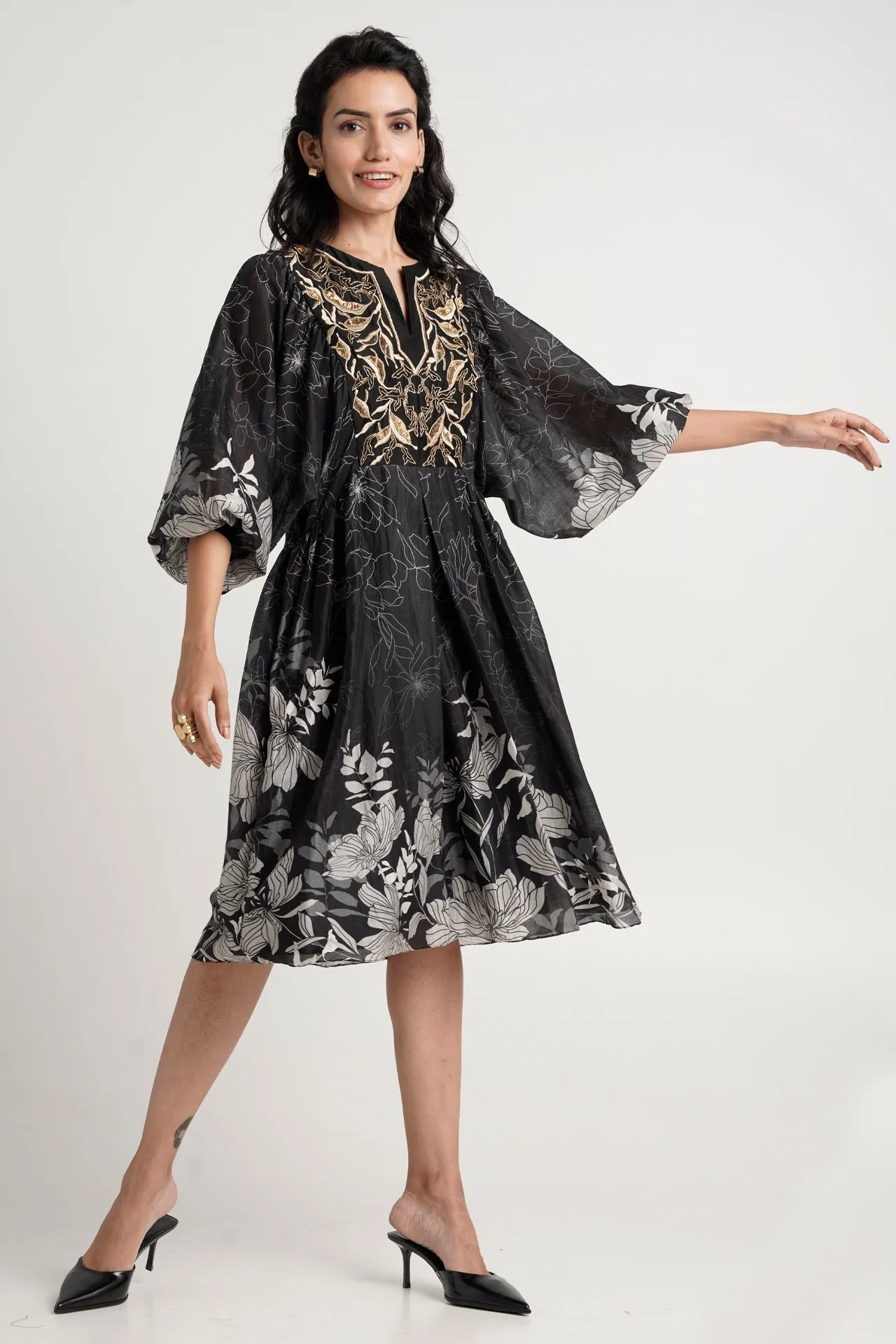 Harper - Evening Shimmer Knee Length Dress