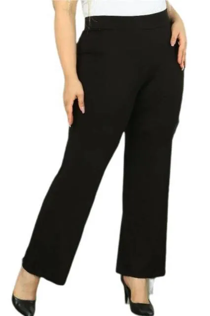 High Rise Full-Length Elegant Viscose Woven Shorts   2XL - 7XL   Large Highly Seasonal Chic Jeans EU Street wear Female Black