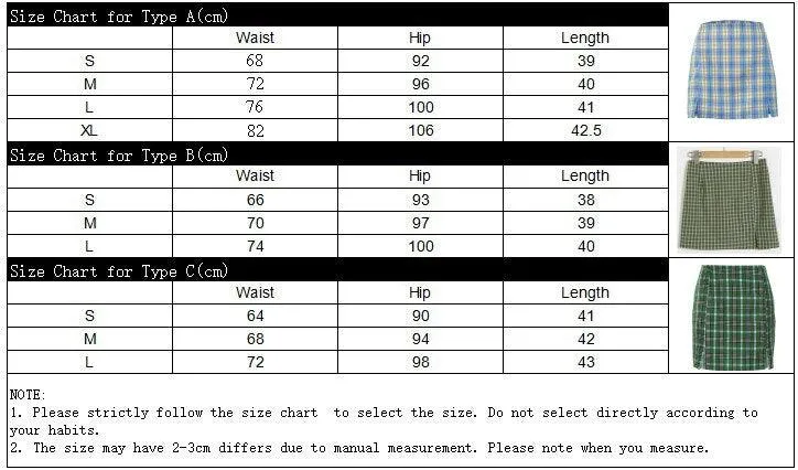 High waist plaid cut skirt women 2023 summer vintage cara