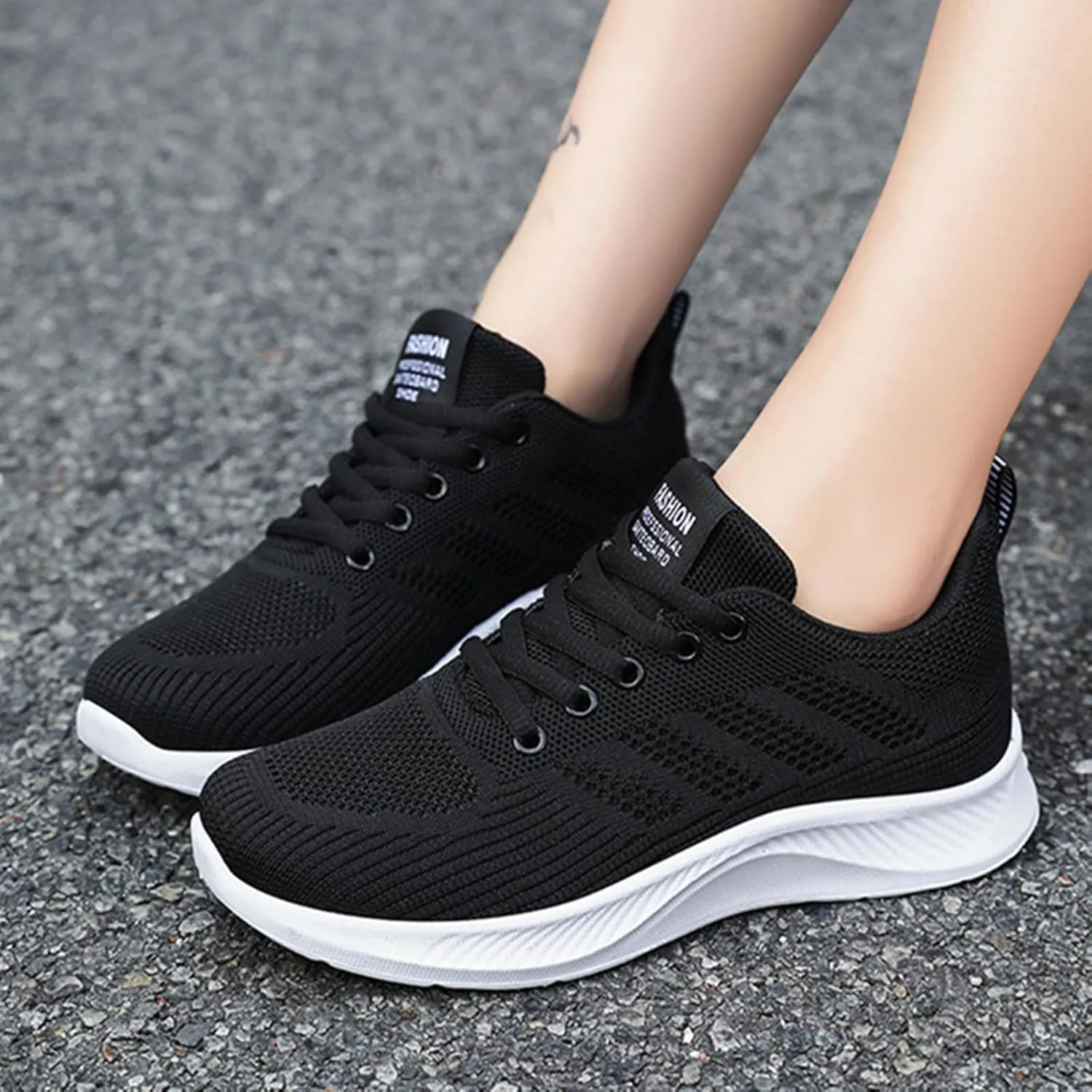 HINDOLA Womens Sneakers Lightweight Running Shoes Mesh Breathable Fashion Sneakers Athletic Comfortable Casual Non Slip Walking Shoes