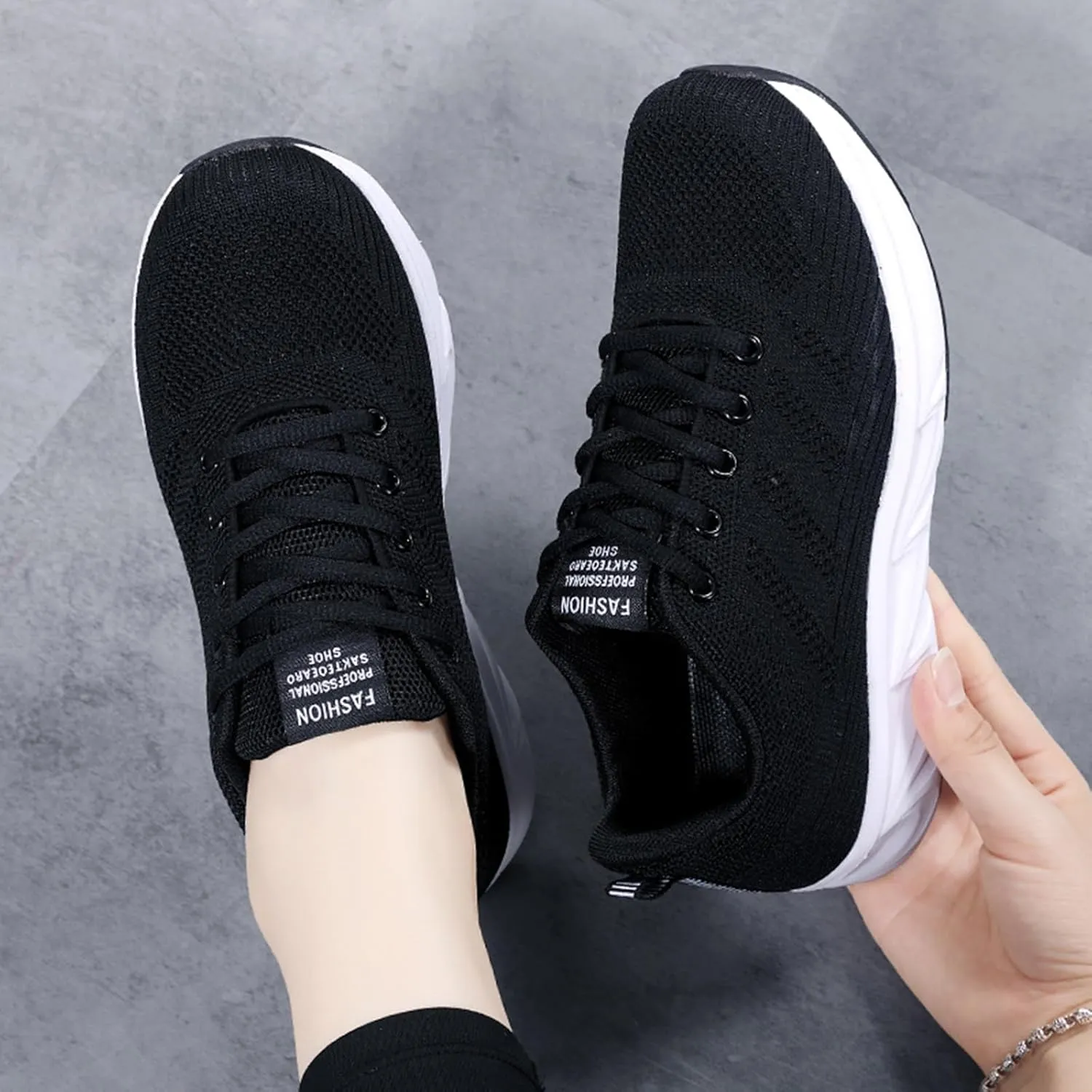 HINDOLA Womens Sneakers Lightweight Running Shoes Mesh Breathable Fashion Sneakers Athletic Comfortable Casual Non Slip Walking Shoes