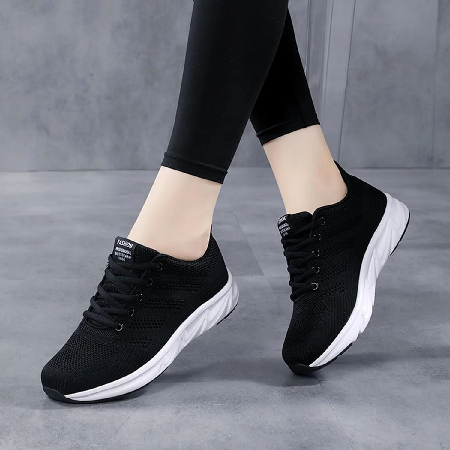 HINDOLA Womens Sneakers Lightweight Running Shoes Mesh Breathable Fashion Sneakers Athletic Comfortable Casual Non Slip Walking Shoes