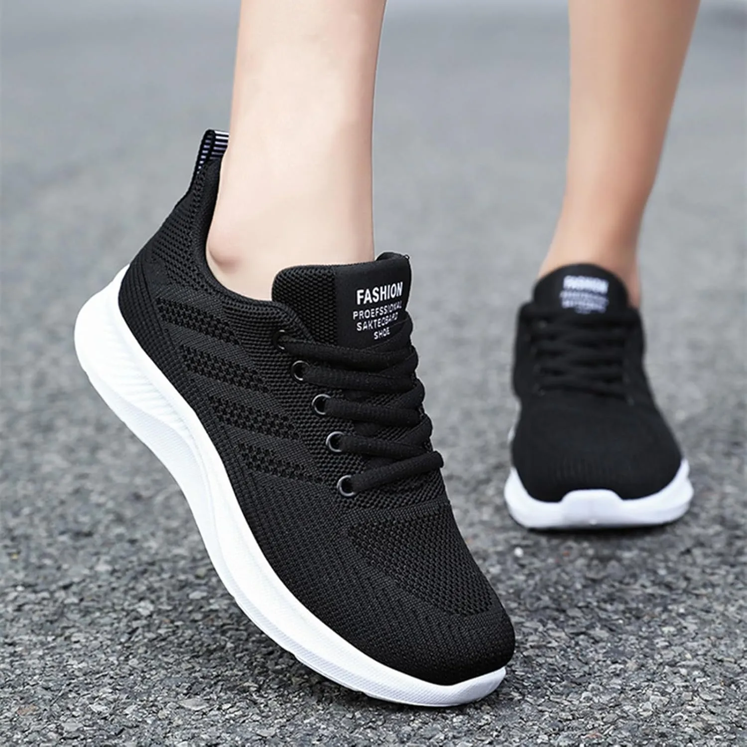 HINDOLA Womens Sneakers Lightweight Running Shoes Mesh Breathable Fashion Sneakers Athletic Comfortable Casual Non Slip Walking Shoes