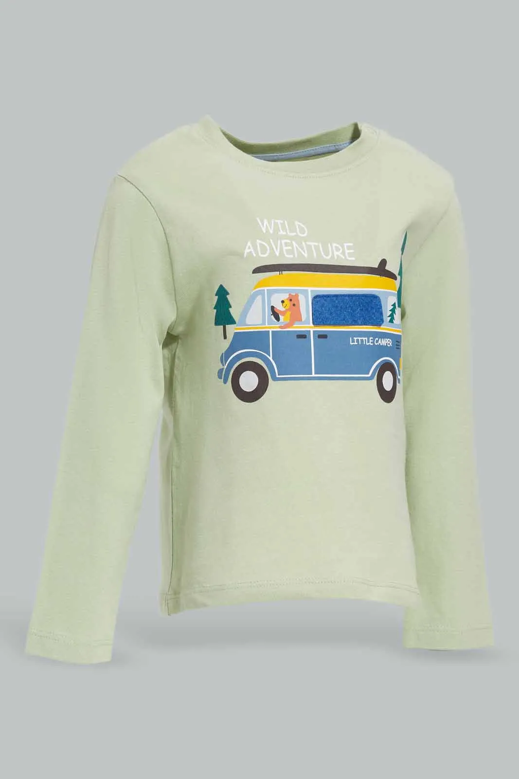 Infant Boys Green Animal Print T-Shirt