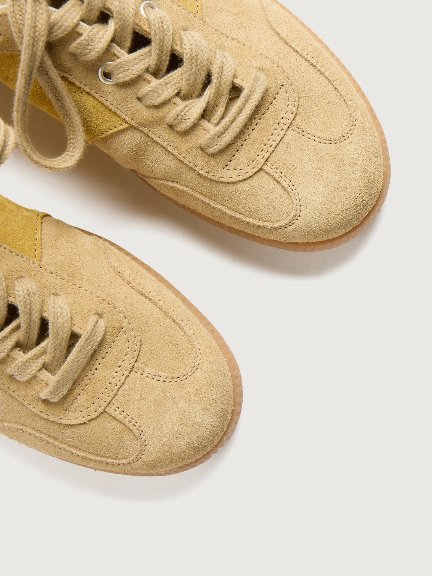 Jackie Court Sneaker - Butter Suede Combo
