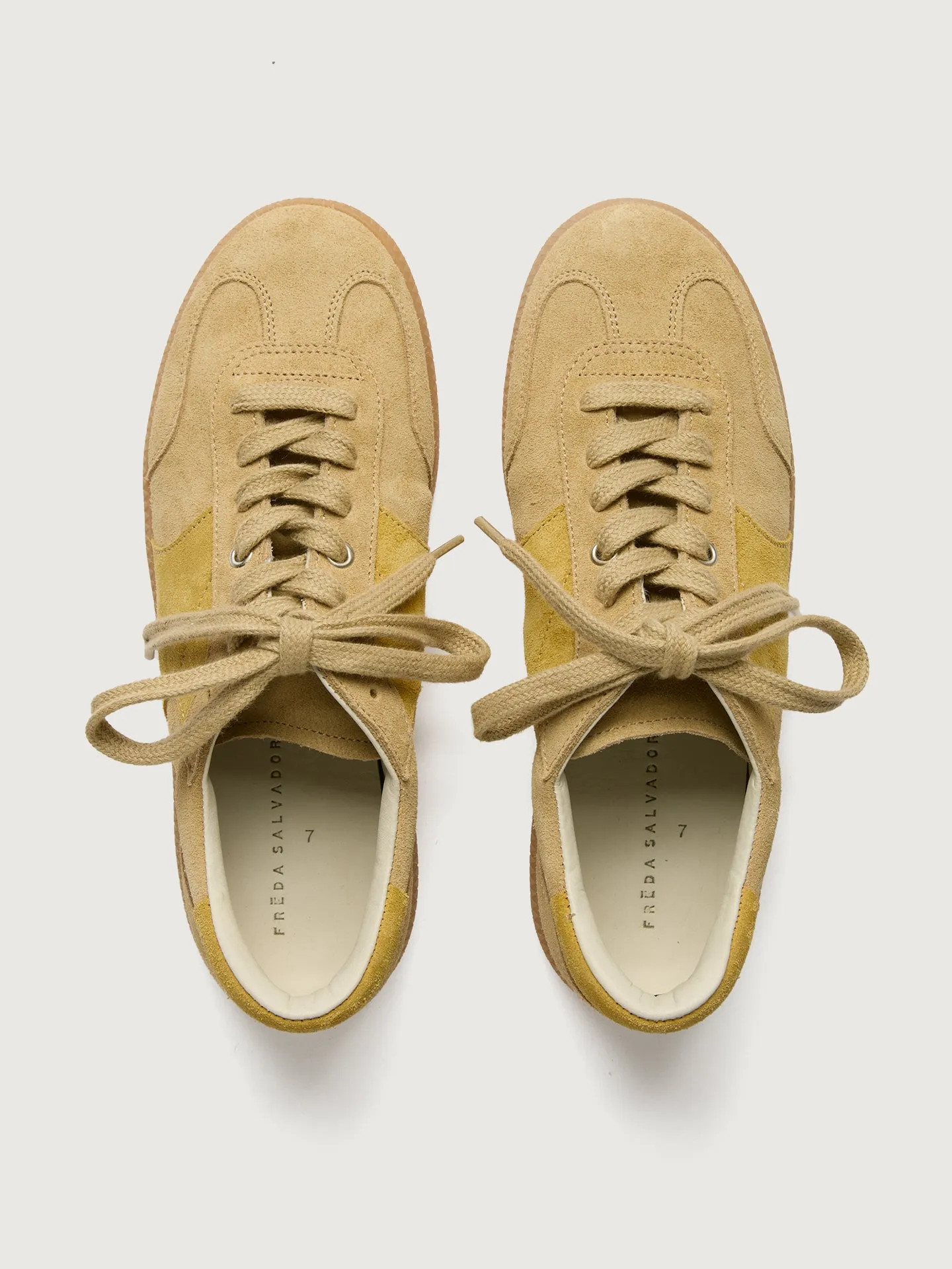 Jackie Court Sneaker - Butter Suede Combo