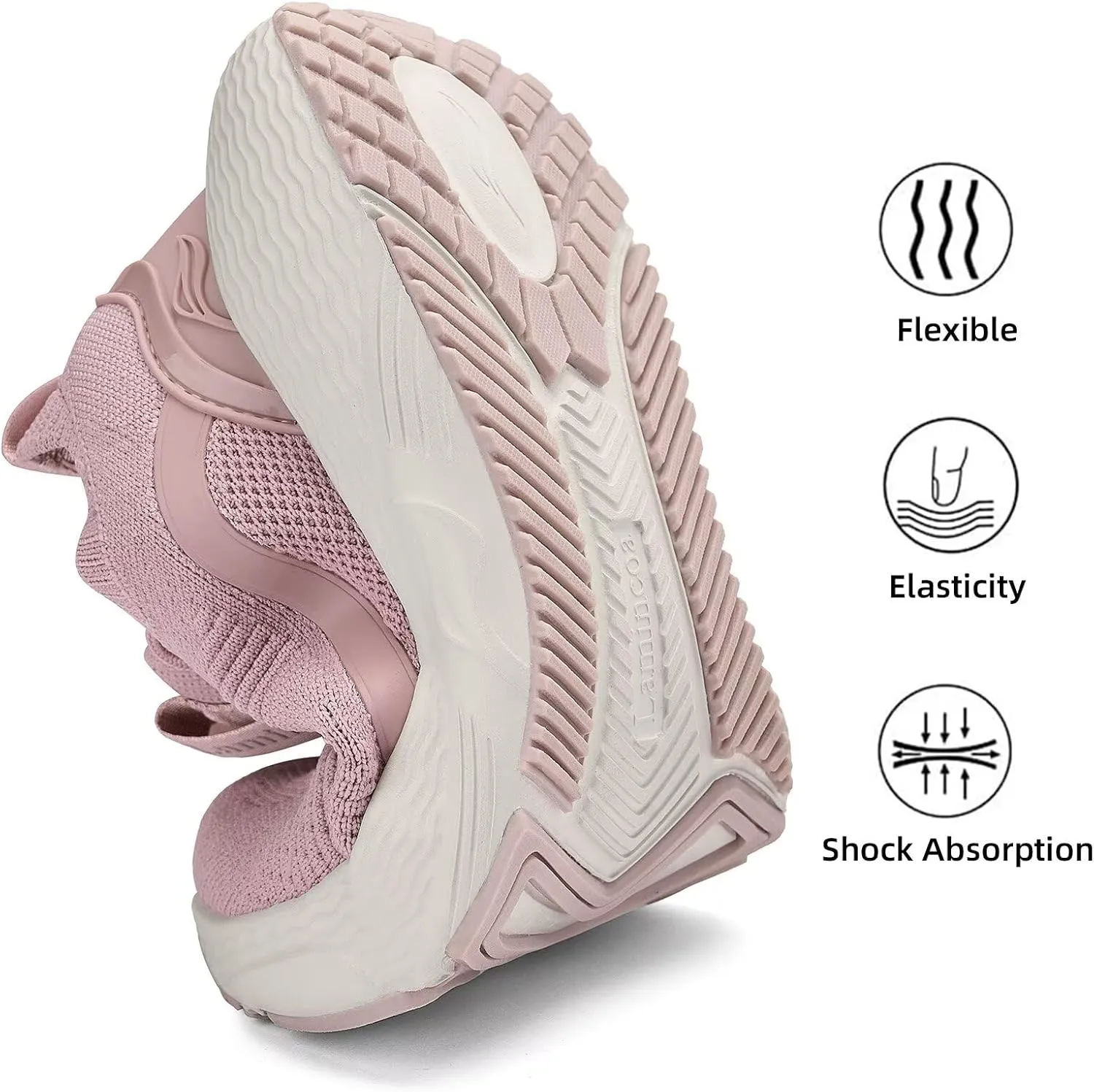 Lamincoa Women Slip on Walking Shoes Lightweight Running Shoes Casual Workout Gym Tennis Sneakers for Women