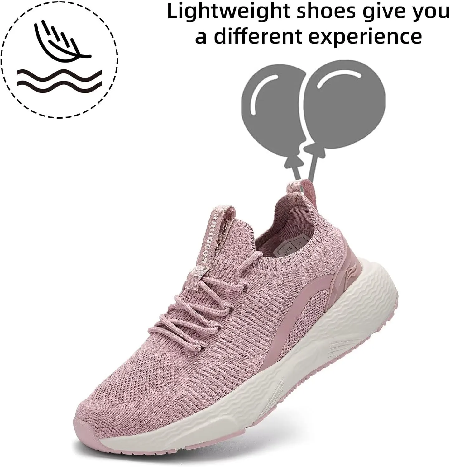 Lamincoa Women Slip on Walking Shoes Lightweight Running Shoes Casual Workout Gym Tennis Sneakers for Women