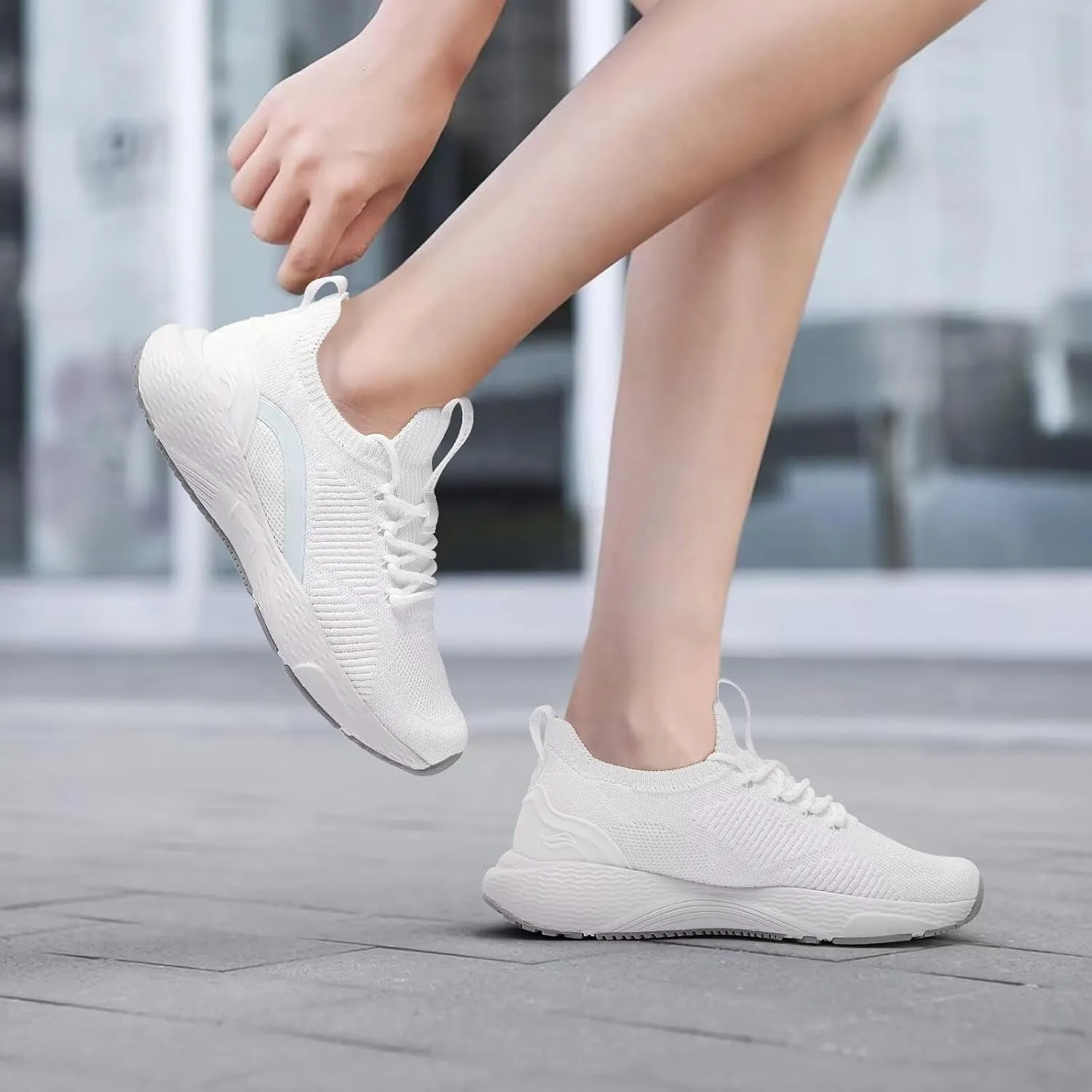 Lamincoa Women Slip on Walking Shoes Lightweight Running Shoes Casual Workout Gym Tennis Sneakers for Women