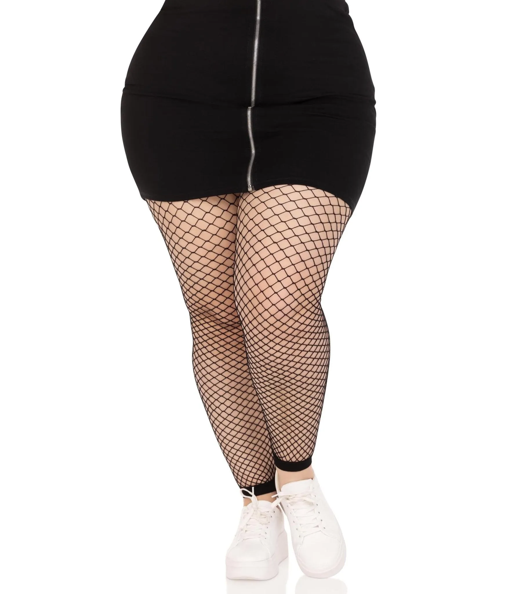 Leg Avenue Plus Size Delilah Footless Fishnet Tights