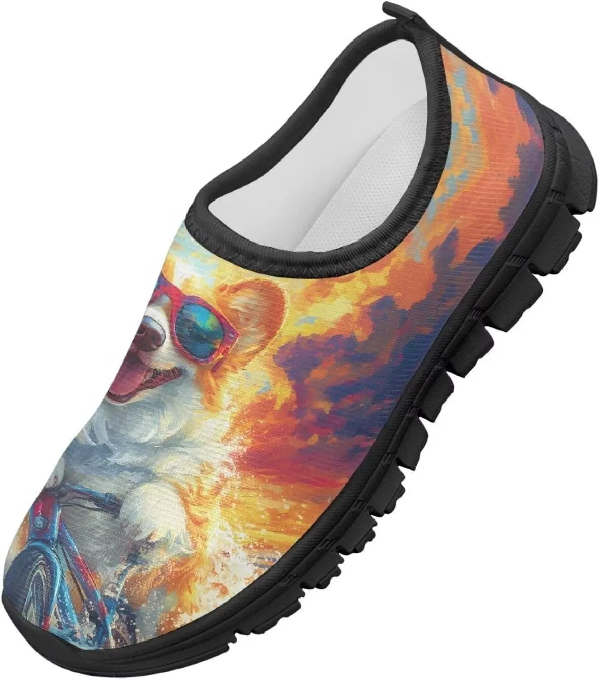 Litter Kids Slip-On Walking Sneakers Cozy Tennis Running Shoes Casual Breathable Sneaker Travel Exercise Lightweight Shoes Non-Slip Workout Shoes US Size 11-15