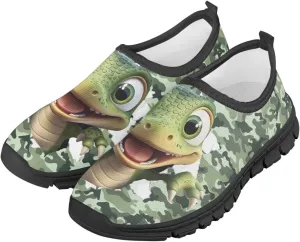 Litter Kids Slip-On Walking Sneakers Cozy Tennis Running Shoes Casual Breathable Sneaker Travel Exercise Lightweight Shoes Non-Slip Workout Shoes US Size 11-15