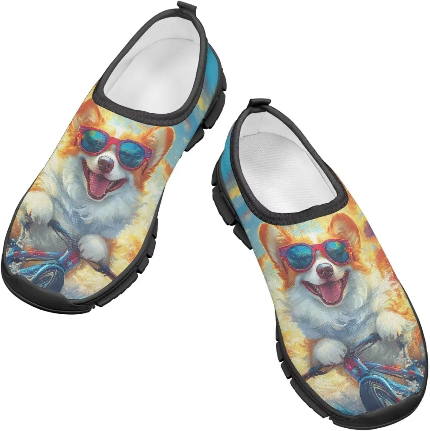 Litter Kids Slip-On Walking Sneakers Cozy Tennis Running Shoes Casual Breathable Sneaker Travel Exercise Lightweight Shoes Non-Slip Workout Shoes US Size 11-15