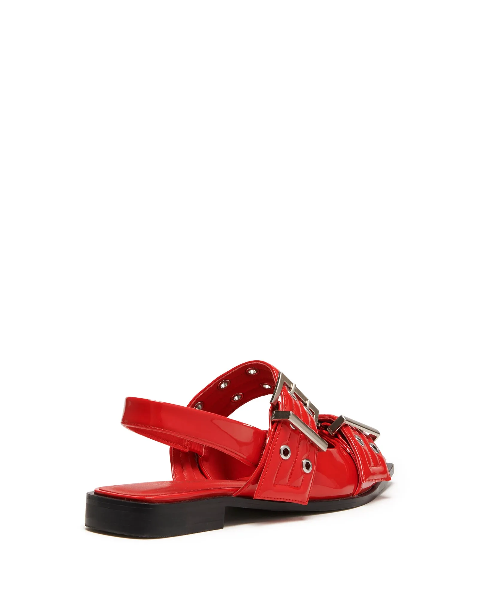 Matilda Pointed Flat Red Patent