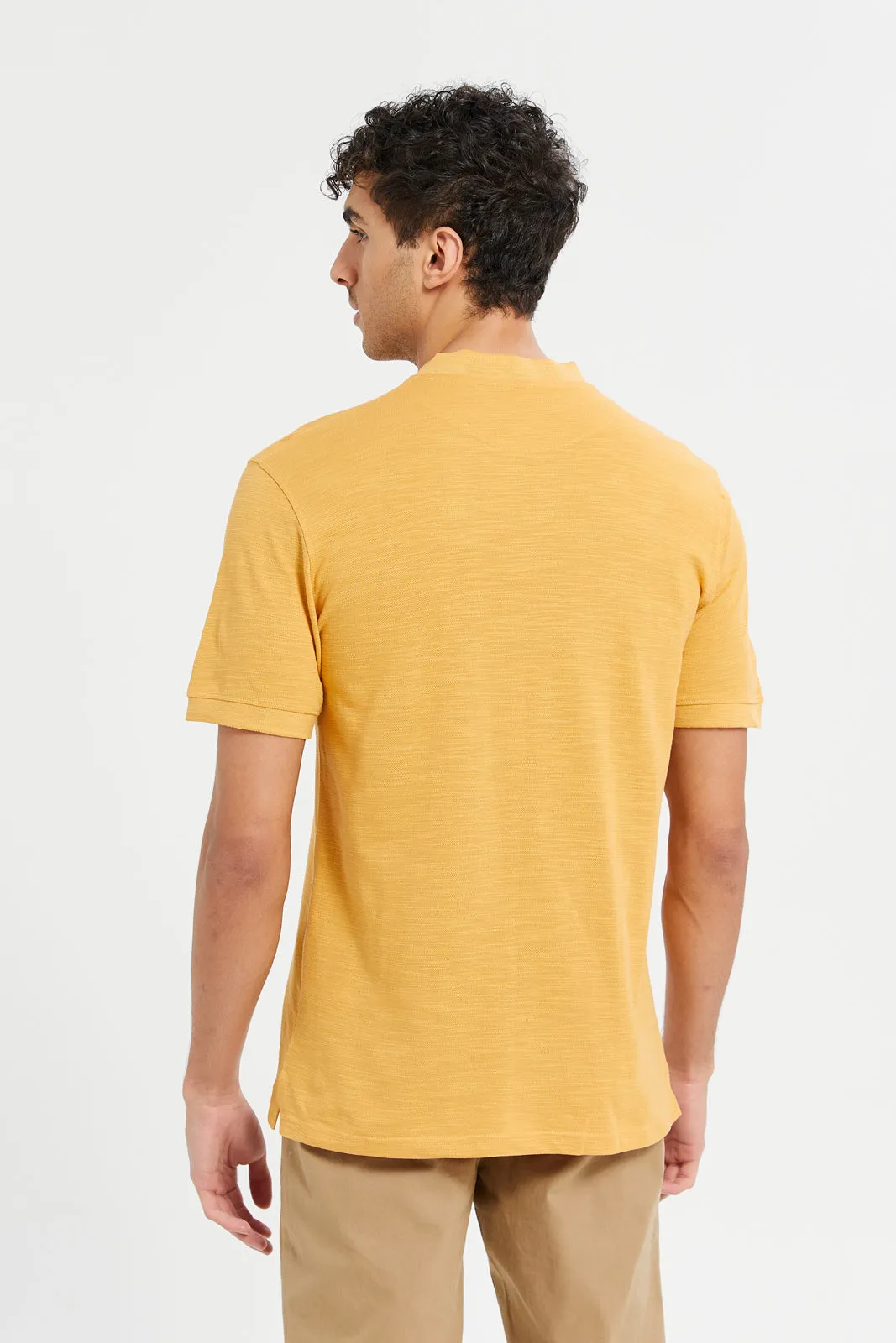 Men Mustard Polo Shirt