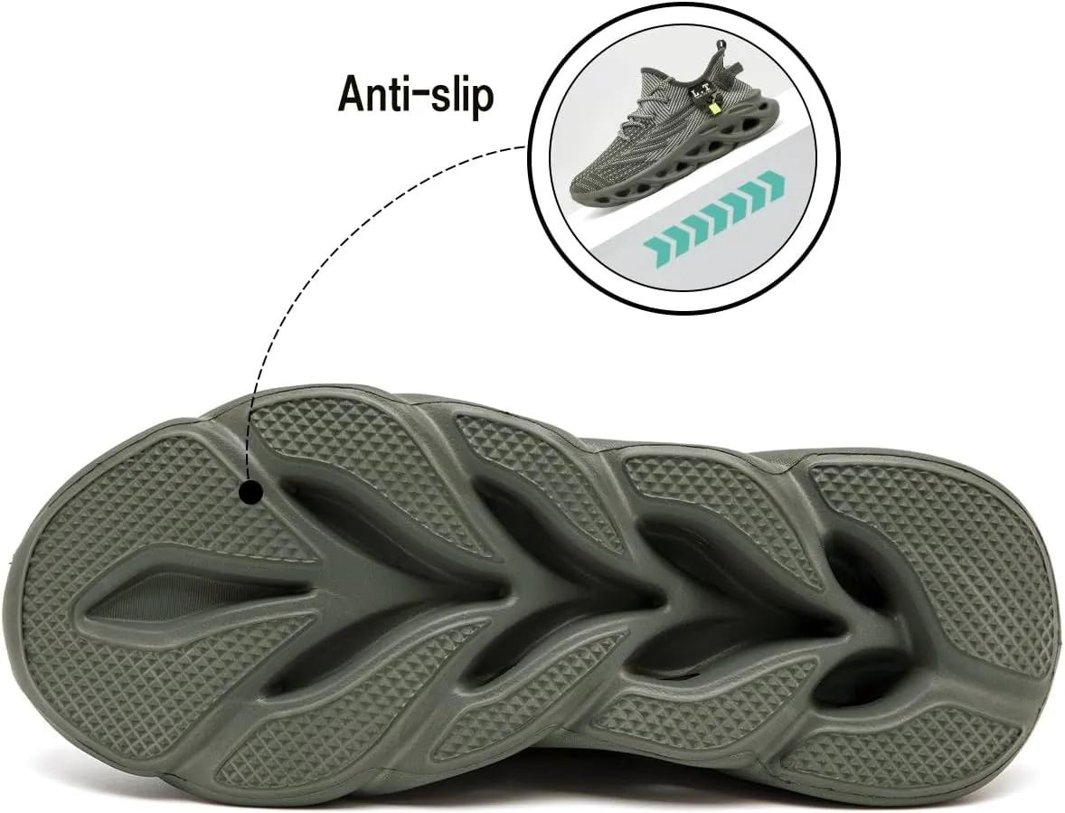 Men Running Shoes Men's Tennis Shoes Lightweight Breathable Fashion Sneakers Non Slip Workout Gym Shoes for Running Black