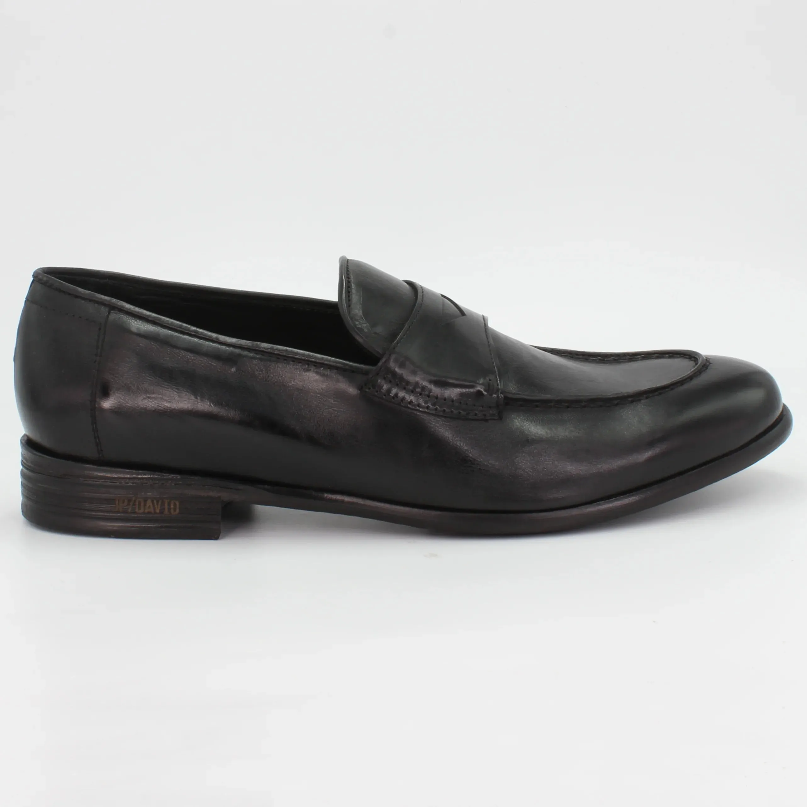 Men's moccasin in calf leather nero (JPU37012/6)
