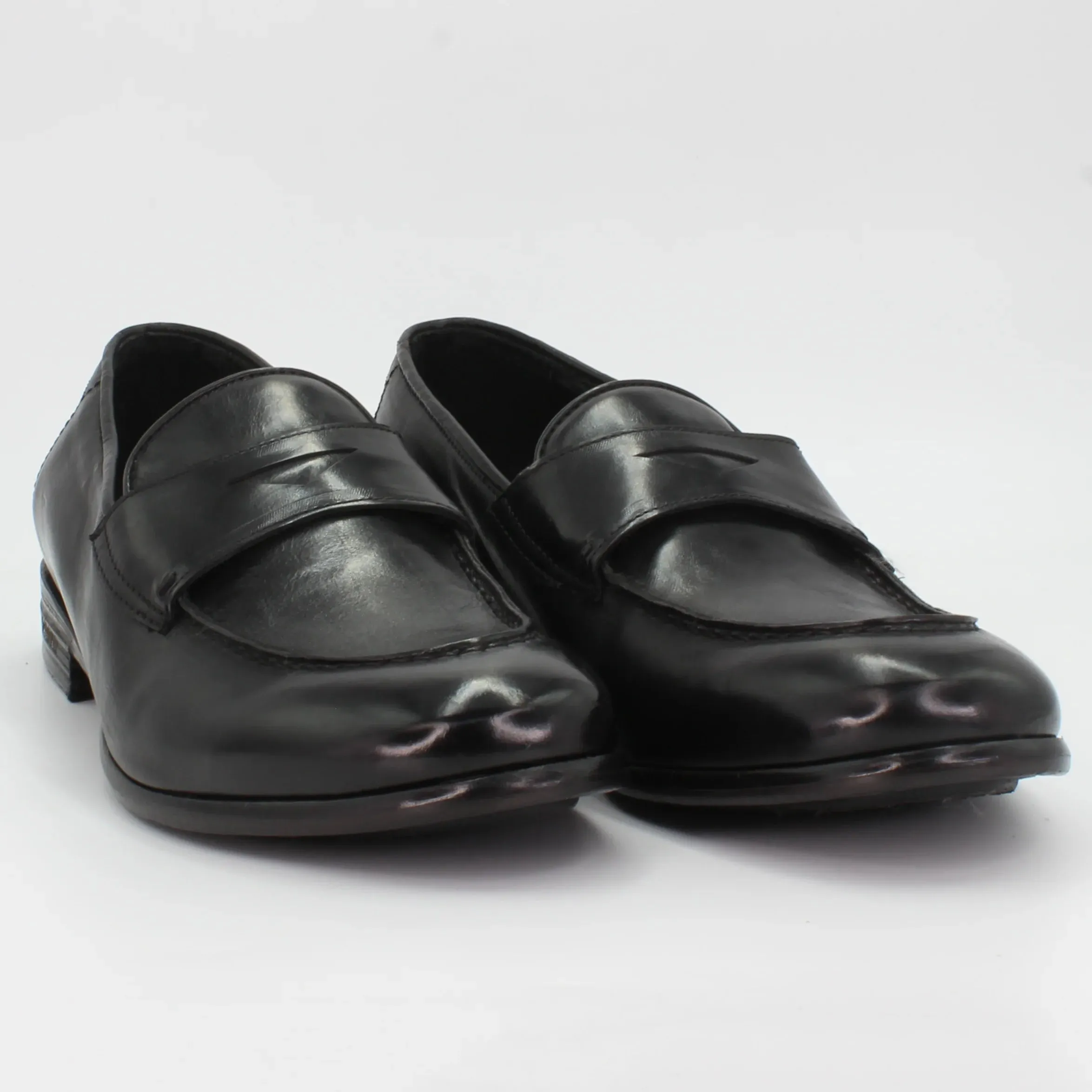 Men's moccasin in calf leather nero (JPU37012/6)