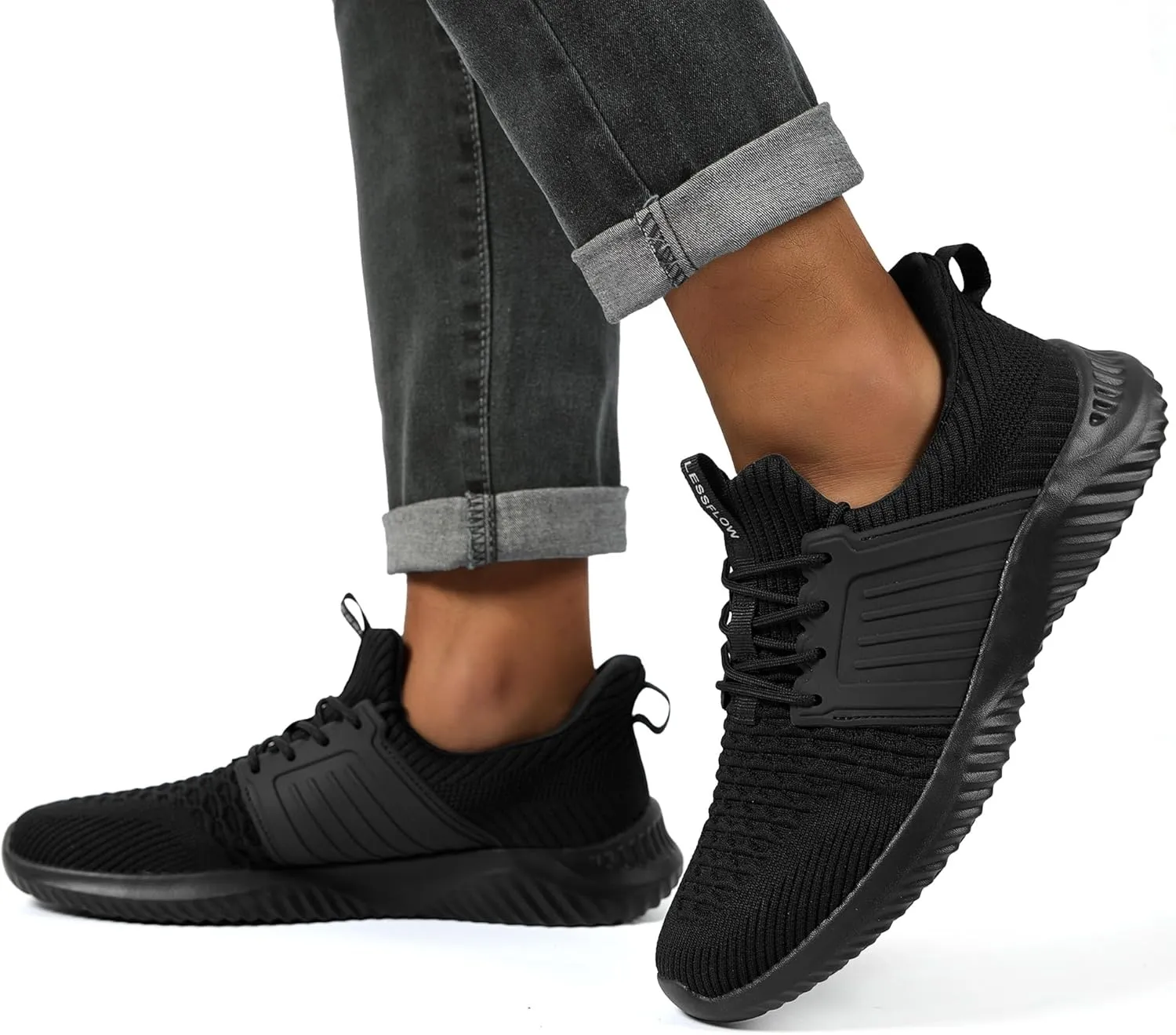 Men's Walking Shoes Slip On Running Shoes Ultra Light Casual Sneakers Mesh Tennis Shoe Hands Free Workout Breathable Comfortable Knit Memory Foam Athletic