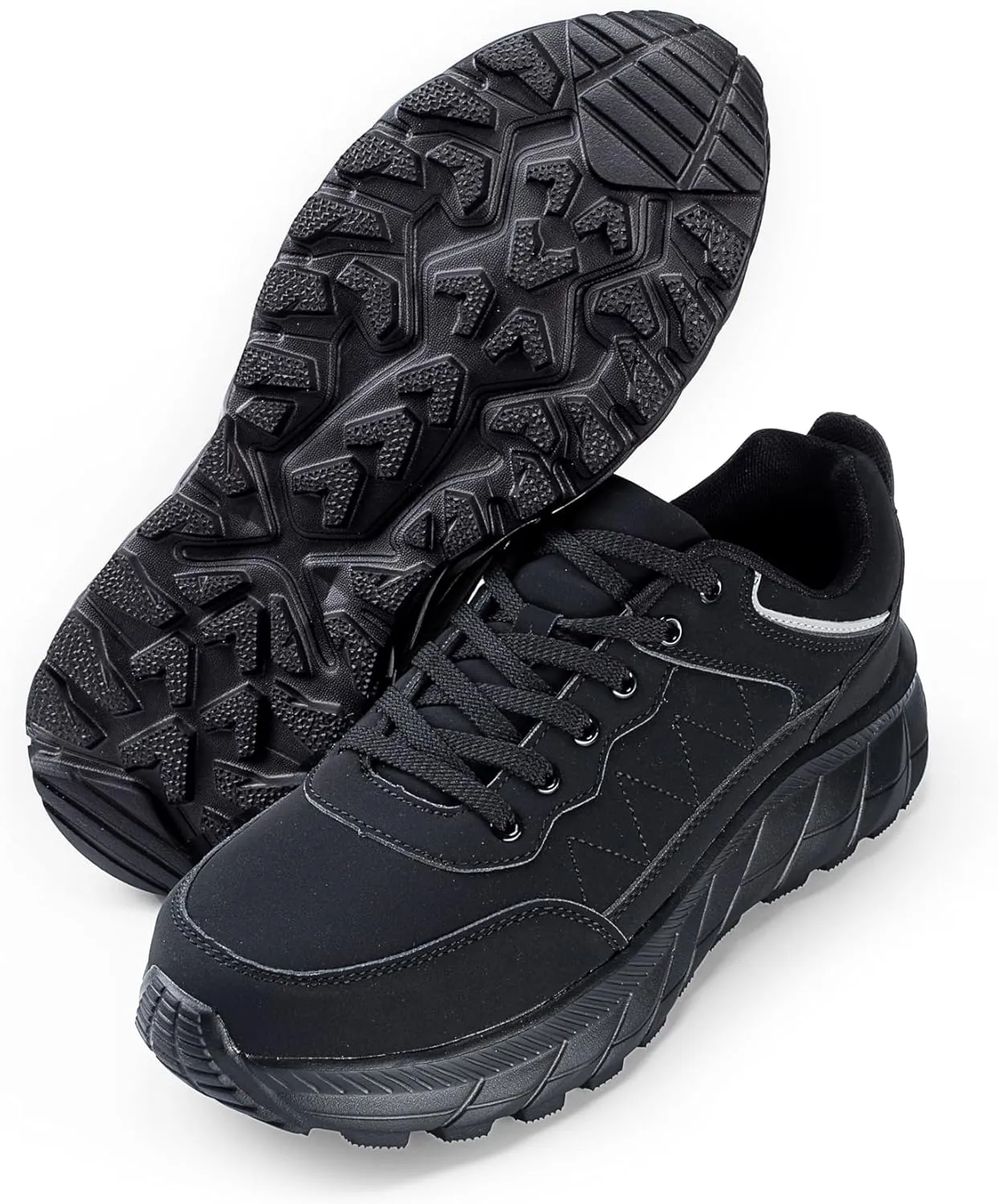 Mr.Right Men's Lightweight Walking Shoes Slip Resistant Work Comfortable Hiking Outdoor Lawn Mowing Casual Sneakers