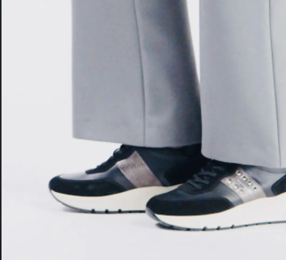 NeroGiardini black wedge sneaker