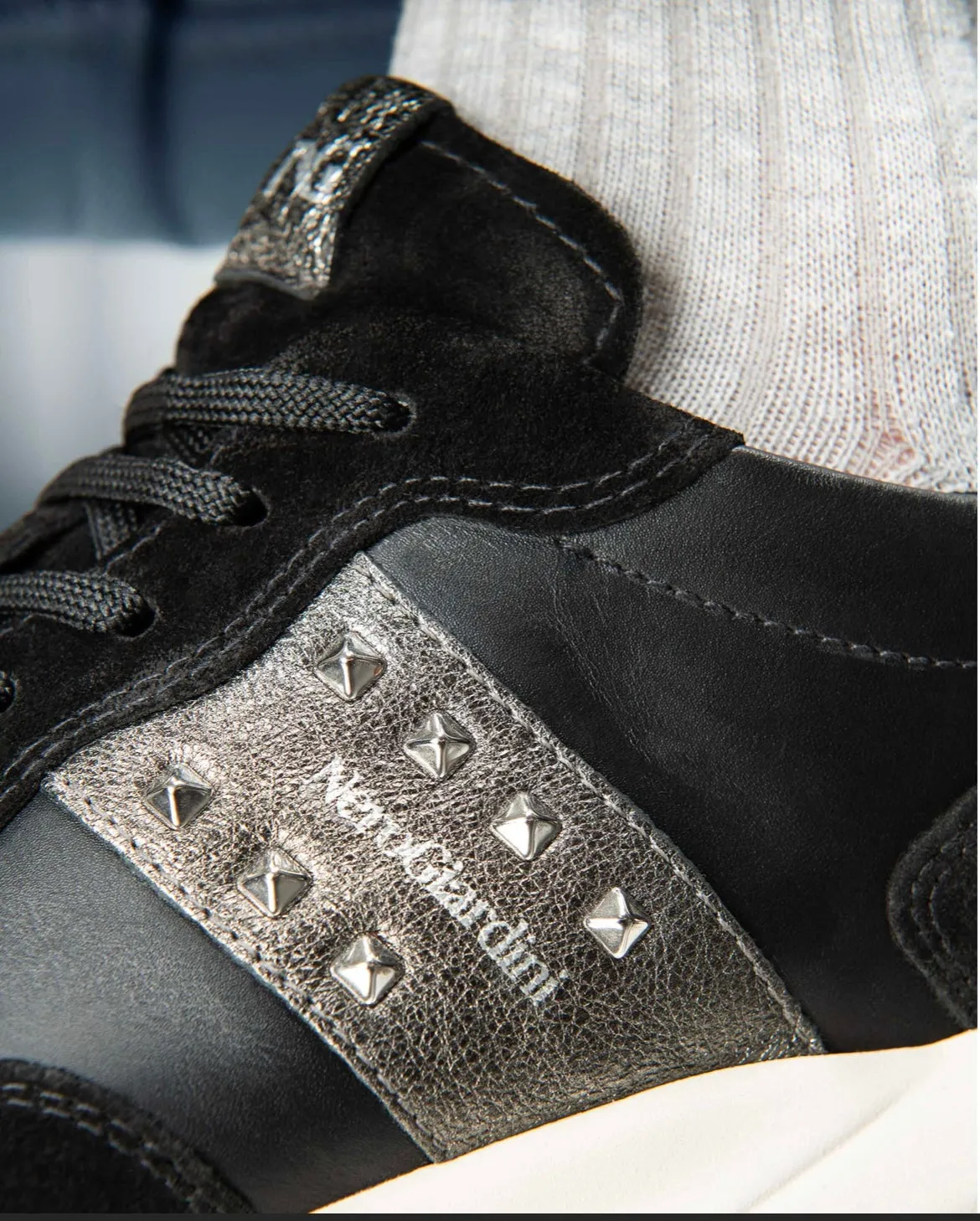 NeroGiardini black wedge sneaker