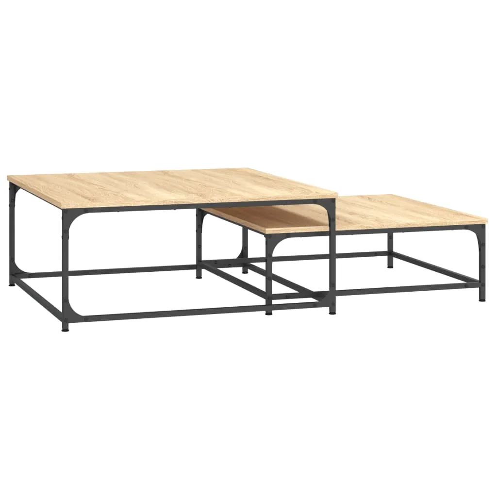 Nesting Coffee Tables 2 pcs Sonoma Oak Engineered Wood