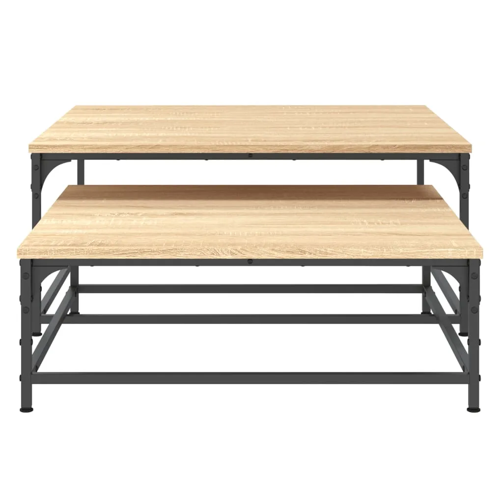 Nesting Coffee Tables 2 pcs Sonoma Oak Engineered Wood