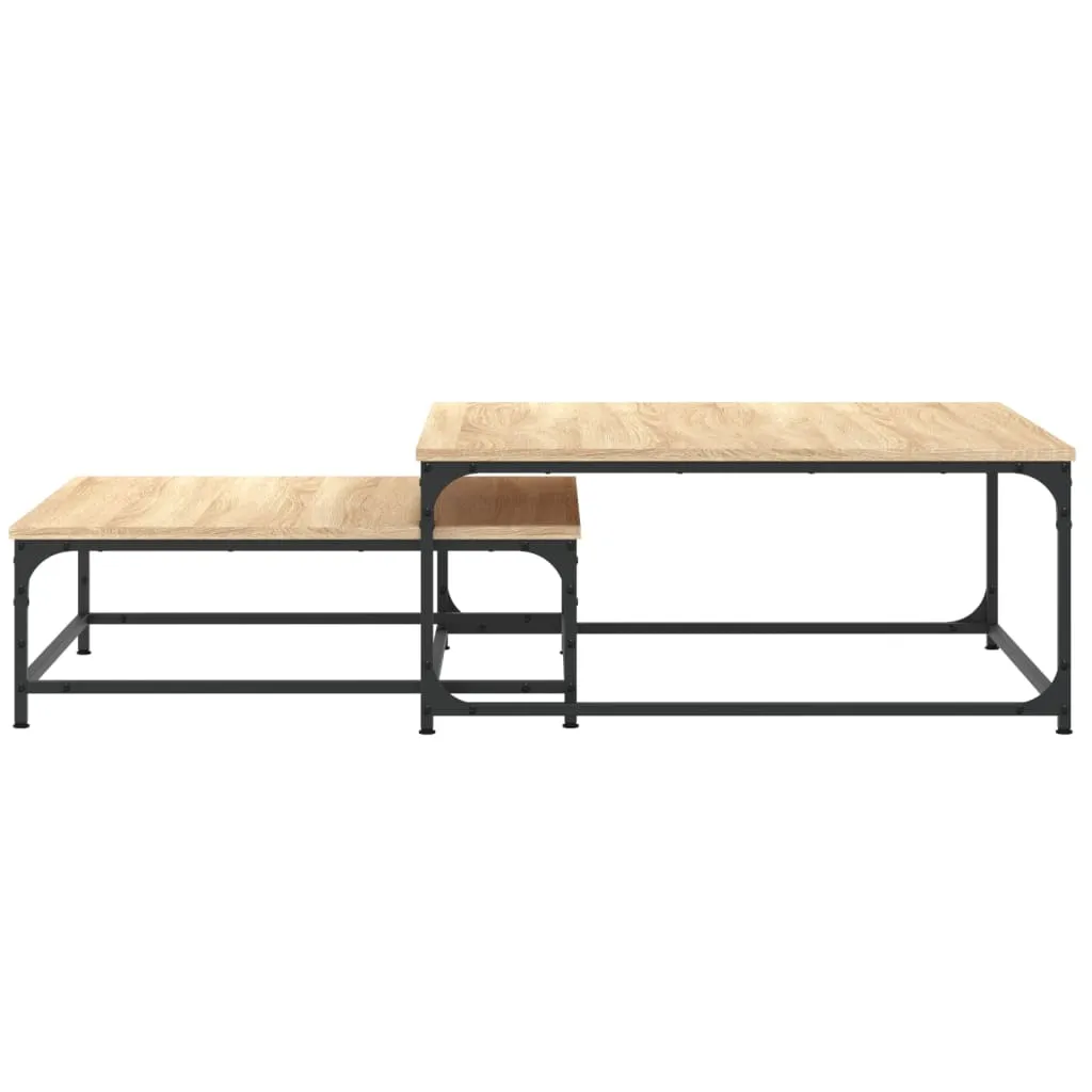 Nesting Coffee Tables 2 pcs Sonoma Oak Engineered Wood