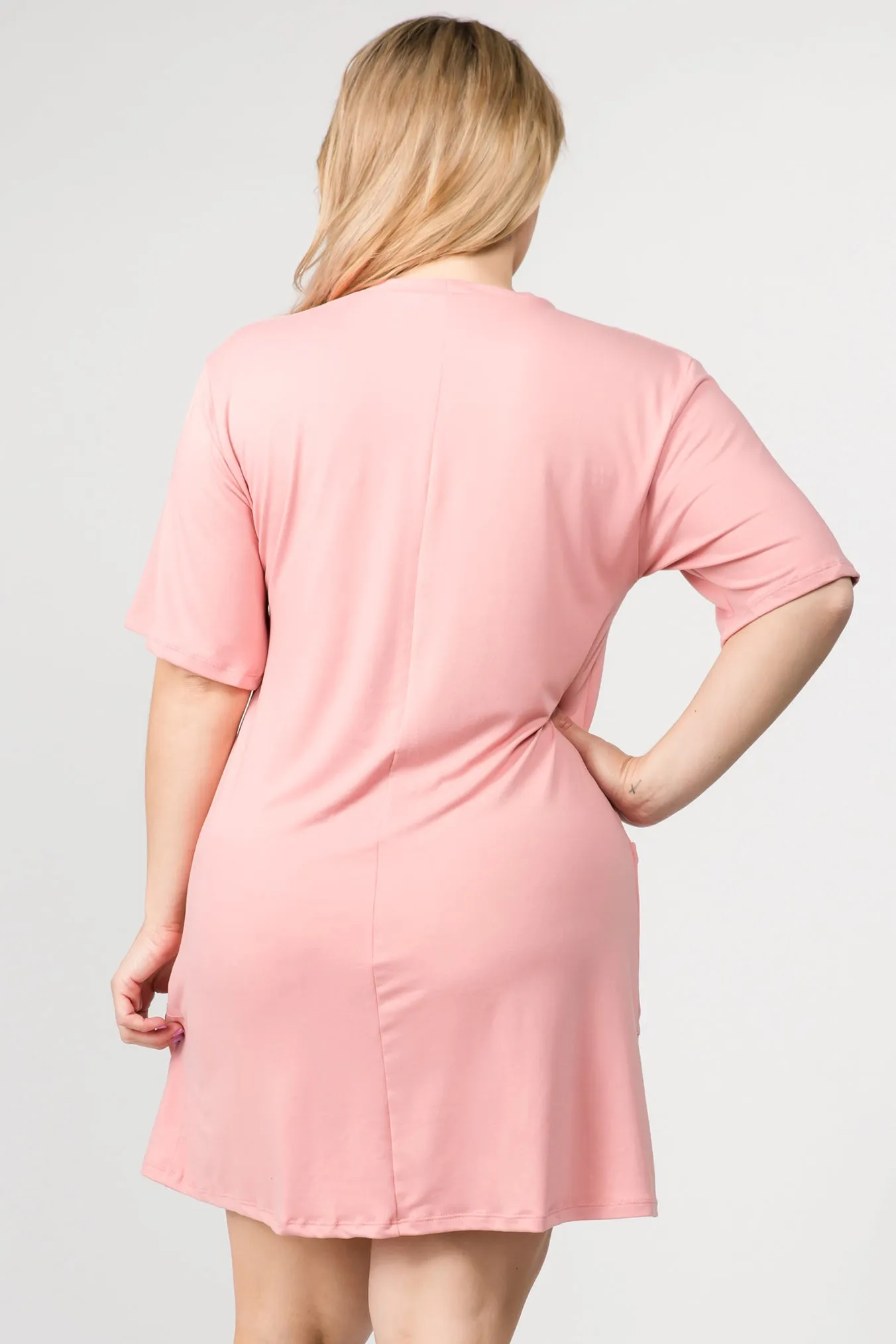 Plus Size Day to Night Two Pocket T-Shirt Dress