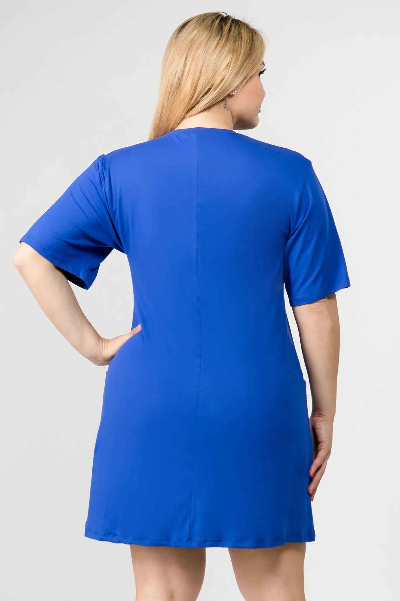 Plus Size Day to Night Two Pocket T-Shirt Dress