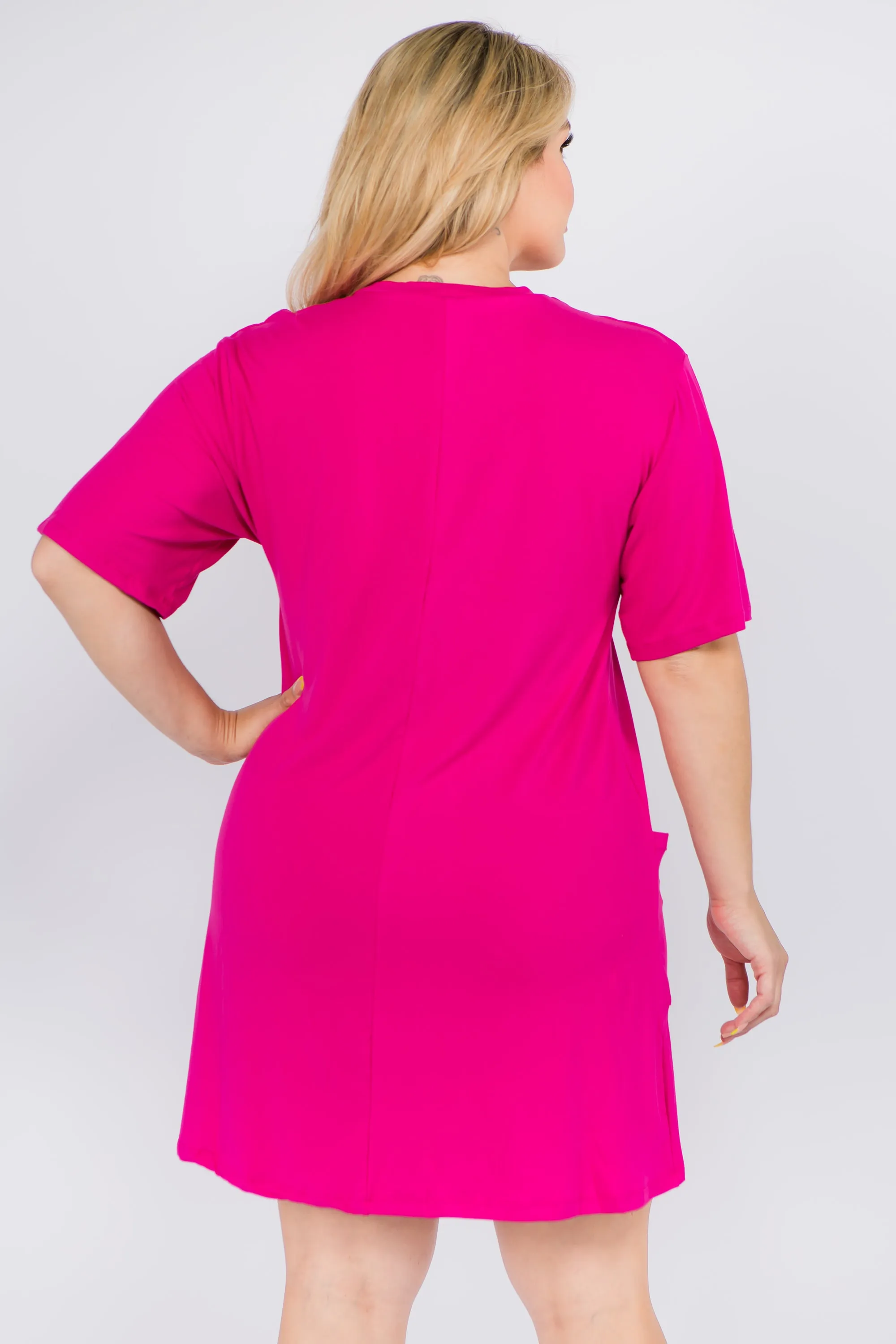 Plus Size Day to Night Two Pocket T-Shirt Dress