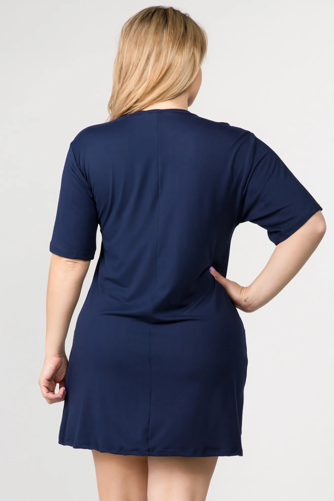 Plus Size Day to Night Two Pocket T-Shirt Dress