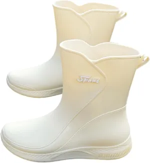 Rain Boots Women Tall Waterproof Mens Grounded Footwear Chunky Ankle Booties Barefoot Shoes Casual Fall Waterproof Rain and Garden Shoe for Women Outdoor Furry Boots