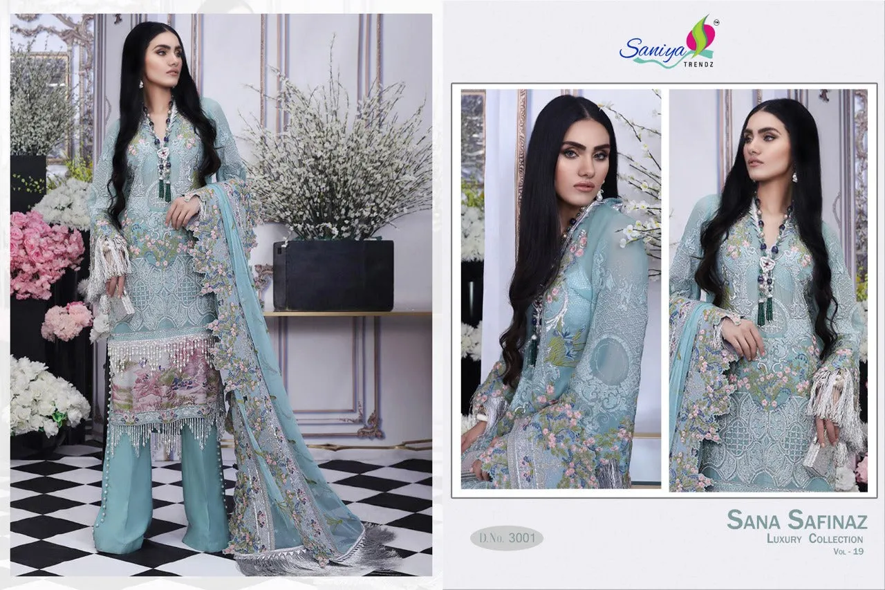 Saniya Trendz Sana Safinaz Luxury Lawn Collection Vol 19 Pakistani Salwar Kameez