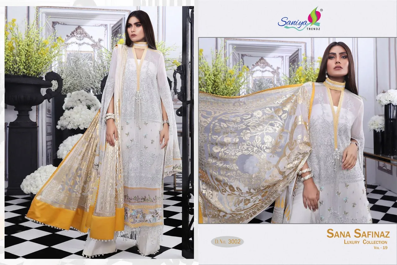 Saniya Trendz Sana Safinaz Luxury Lawn Collection Vol 19 Pakistani Salwar Kameez