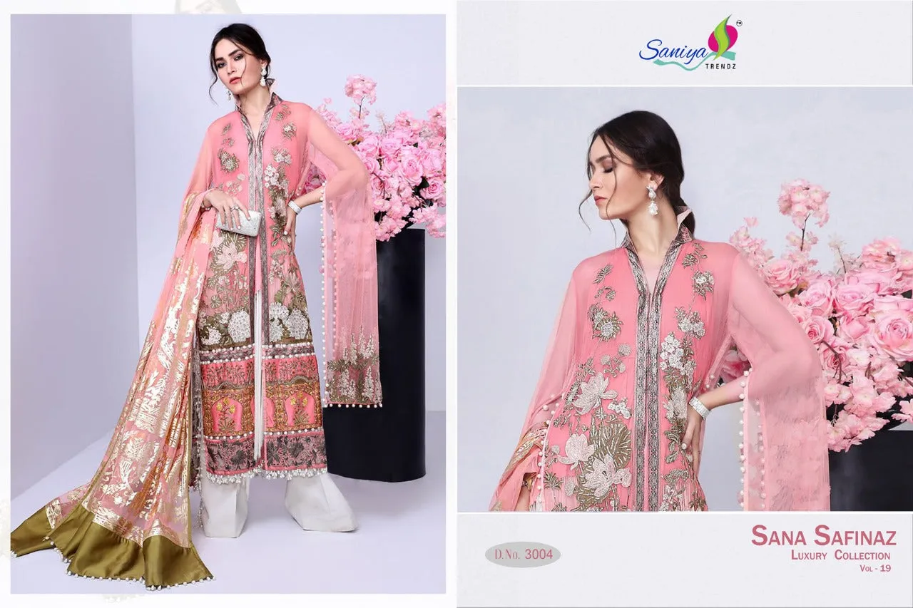 Saniya Trendz Sana Safinaz Luxury Lawn Collection Vol 19 Pakistani Salwar Kameez
